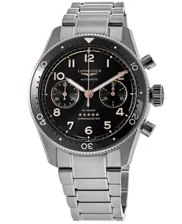 Longines Spirit Flyback L3.821.4.53.6 Black Dial Steel Men's Watch