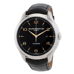 BAUME & MERCIER CLIFTON AUTOMATIC BLACK DIAL MENS WATCH, Model: M0A10366