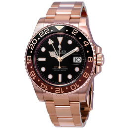 Pre-owned Rolex Gmt-Master Ii GMT Black Dial Mens Watch 126715chnr-0001