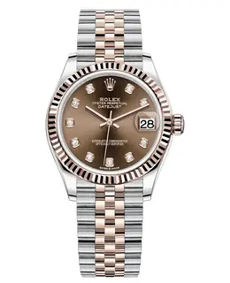 Rolex Datejust 31 m278271-0028 - Stainless Steel and Rose Gold, Chocolate Diamond Dial