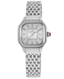 MICHAEL KORS MEGGIE DIAMOND QUARTZ DIAMOND DIAL STEEL BAND - MODEL MWW33B000012