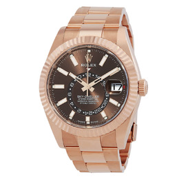 Rolex Sky Dweller GMT Automatic Chronometer Brown Dial Mens Watch, Model 336935-0002