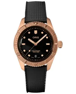 Oris Divers Sixty-Five Date Automatic Watch Model 01-733-7771/3154-07, Bronze Case & Rubber Strap