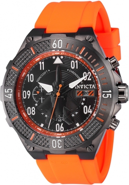 Invicta 39896 Mens Aviator Chronograph Date Quartz Black Dial Watch