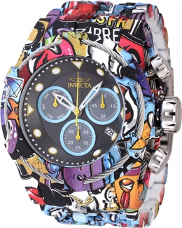 Invicta Chronograph Watch 45488 Men's Black Dial Date Day Subdials