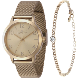 Invicta Wildflower Quartz Ladies Watch Model 47275 Gold Dial