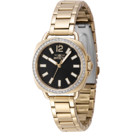 Invicta Wildflower Quartz Crystal Watch Ladies 47328 Gold-tone Steel Case