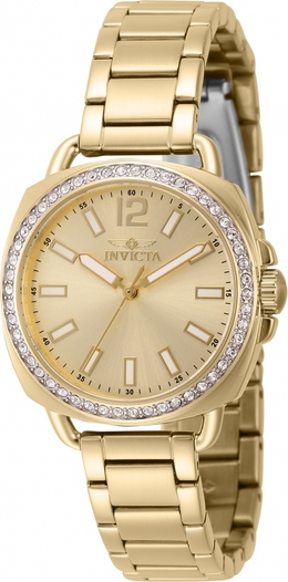 46342 Invicta Wildflower Quartz Crystal Gold Dial Ladies Watch