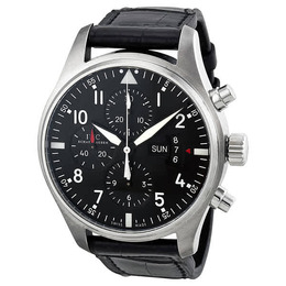 IWC Pilot Chronograph Automatic Black Dial Mens Watch - IW377701