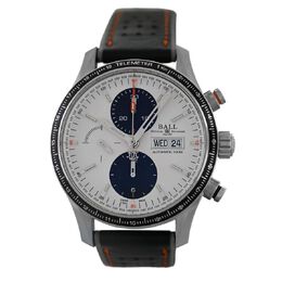 Pre-owned Ball Fireman Strom Chaser Chronograph Automatic 42mm White Dial Mens Watch CM3090C-L1J-WH