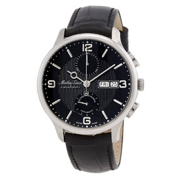 Mathey-Tissot Edmond Chrono Automatic Chronograph Black Dial Mens Watch h1886chatan
