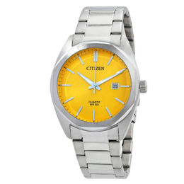 Citizen Men's Yellow Dial Watch with Stainless Steel Case and Bracelet - Model BI5110-54Z