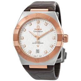 Omega Constellation Automatic Diamond Silver Dial Mens Watch 13123392052001