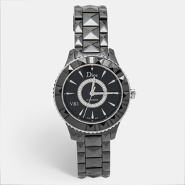 Dior Black Diamond Ceramic Stainless Steel Dior VIII CD1245E0C002 Wristwatch