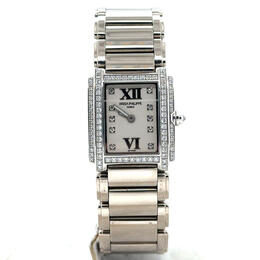 Patek Philippe Twenty-4 Diamond Silver-tone Dial Ladies Watch Reference 4908/200G