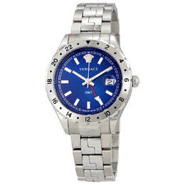 Versace Hellenyium GMT Blue Dial Mens Watch V1101 0015 v11010015