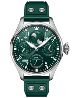 IWC Big Pilot's Perpetual Calendar Edition Automatic Green Dial Rubber Strap Men's Watch IW503608