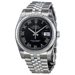 Pre-owned Rolex Oyster Perpetual 36mm Black Dial Mens Watch Model 116234BKRJ