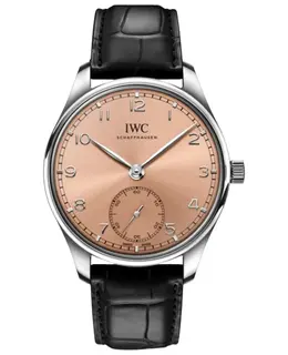 IWC Portugieser iw358313 - New Authentic Pink Dial Leather Strap Automatic Men's Watch