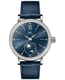 IWC Portofino Day & Night Blue Dial Diamond Bezel Women's Watch Model IW659801