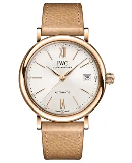 IWC Portofino Automatic 37 Silver Diamond Dial Rose Gold Bracelet Women's Watch IW458606