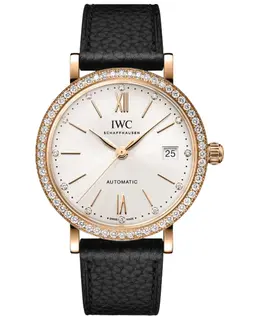 IWC Portofino Automatic 37 IW658603 Silver Dial, Rose Gold Case, Diamond Bezel