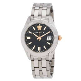 Versace Greca Time Quartz Black Dial Mens Watch ve3k00322