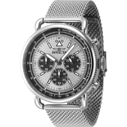 Invicta 47357 Speedway Zager Exclusive Chronograph Mens Watch Silver Dial