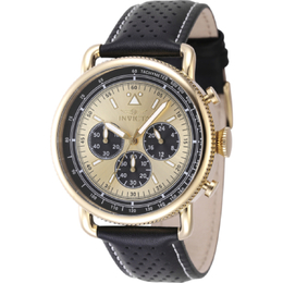 Invicta Speedway Zager Exclusive Chronograph Quartz Gold Dial Mens Watch Model: 47365