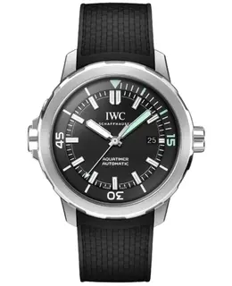 IWC Aquatimer IW328802 Men's Automatic Watch Black Dial Rubber Strap