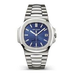 Patek Philippe Nautilus 40th Anniversary Platinum Automatic Blue Dial Mens Watch Ref. 5711/1p