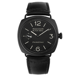 Pre-owned Panerai Radiomir Black Seal Black Dial Mens Watch pam00292