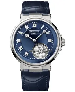 Breguet Marine Automatic Tourbillon Blue Dial Model 5577PT/Y2/9WV