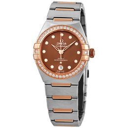 Omega Constellation Automatic Diamond Brown Dial Ladies Watch Model No: 131.25.29.20.63.001