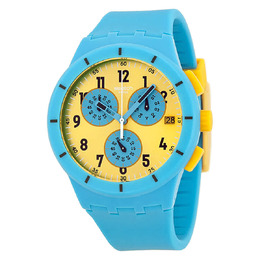 Swatch Maresoli Yellow Dial Chronograph Mens Watch SUSS400