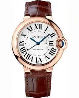 Authentic Cartier Ballon Bleu WGBB0009 Silvered Guilloche Dial Automatic Women's Watch