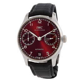 IWC Portugieser Automatic Burgundy Dial Mens Watch IW500714