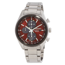 Seiko Chronograph Quartz Red Dial Mens Watch ssc771p1