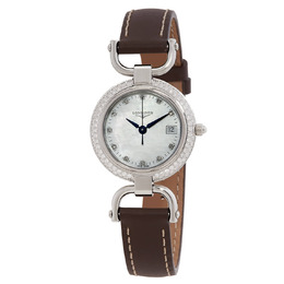 Longines Equestrian Quartz Diamond White Mother of Pearl Dial Ladies Watch L6.130.0.89.2