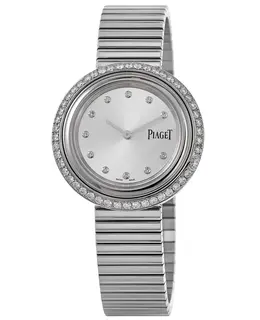 Piaget Possession G0A48390-CD - 34mm Silver Dial Women's Watch with Diamond Bezel