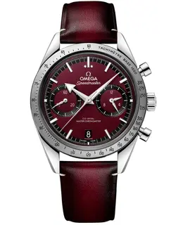 Omega Speedmaster '57 Burgundy Dial Leather Strap Women's Watch 332.12.41.51.11.001