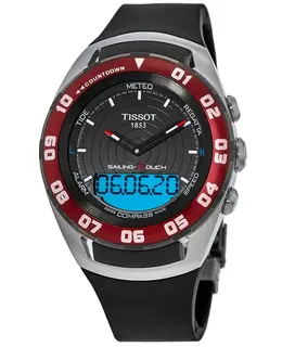Tissot T-Touch Sailing t056.420.27.051.00 Men's Black Dial Rubber Strap Watch