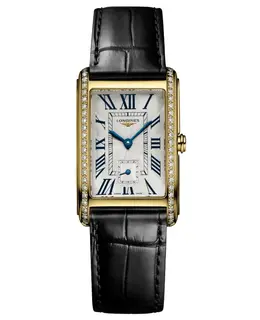 Longines DolceVita Quartz Silver Dial 18K Yellow Gold Diamond Bezel Women's Watch Model L5.512.7.71.0