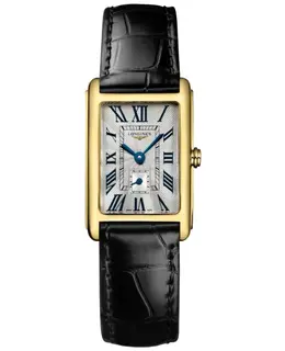 Longines DolceVita 32 mm Quartz Silver Dial 18K Yellow Gold Leather Strap Women's Watch l5.255.6.71.0