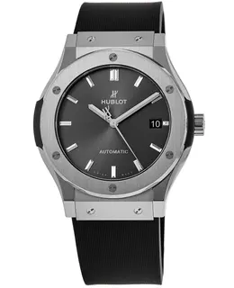 Hublot Classic Fusion Automatic Grey Dial Rubber Strap Men's Watch 542.nx.7071.rx