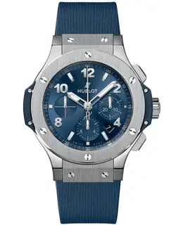 Hublot Big Bang Chronograph 44mm Blue Dial Rubber Strap Men's Watch 301.sx.710.rx