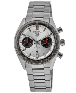 Tag Heuer Carrera Chronograph 39mm White Panda Dial Steel Men's Watch cbs2216.ba0041