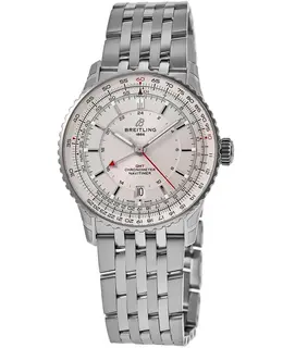Breitling Navitimer Automatic 41 GMT Silver Dial Steel Men's Watch A32310211G1A1