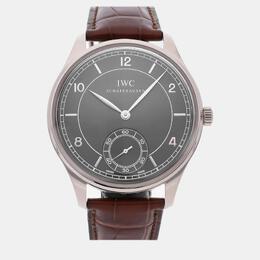IWC Grey Portuguese IW5445-04, 18k White Gold Men's Watch, Manual Winding