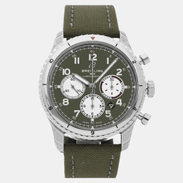 Breitling Green Stainless Steel Aviator Automatic Men's Wristwatch 43 mm (Art. No.: 960599)